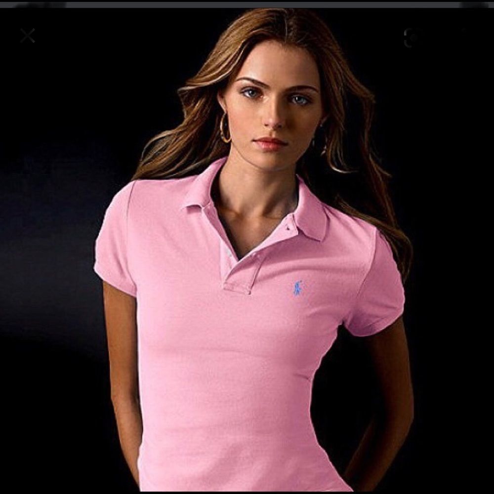 Ralph Lauren Slim Fit Light Pink Polo Shirt Size XS
